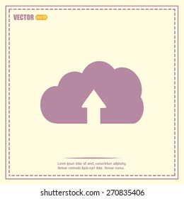 Vector cloud computing download icon