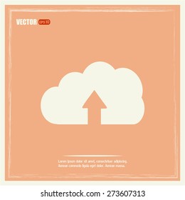 Vector cloud computing download icon
