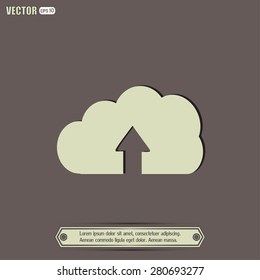 Vector cloud computing download icon