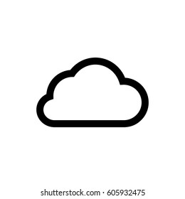 Vector cloud computing download icon, vector illustration