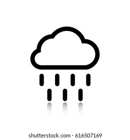 Vector cloud computing download icon, vector illustration