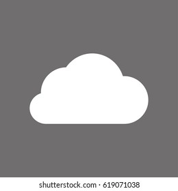 Vector cloud computing download icon, vector illustration