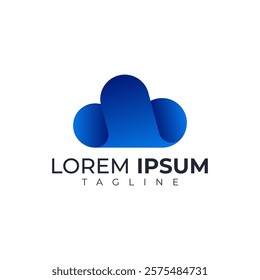 vector cloud computing logo premium template