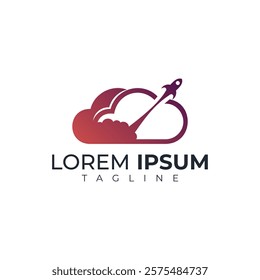 vector cloud computing logo premium template