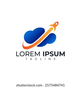 vector cloud computing logo premium template