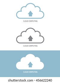 Vector Cloud Computing Symbol Set in Colour, Black and Reverse