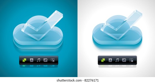 Vector cloud computing XXL icon	