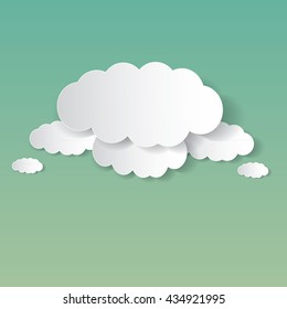 Vector cloud design element with place for your text. Eps10