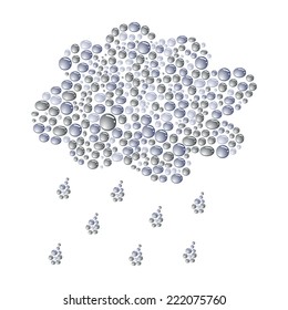 Vector cloud of drops 