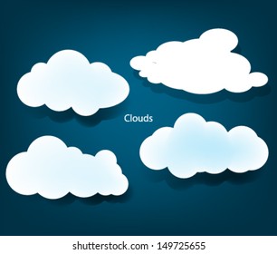 Vector Cloud Elements Backgrounds