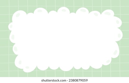 Vector cloud frame cute with background seamless pattern