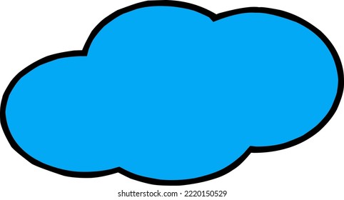 Vector cloud icon colorful flat line