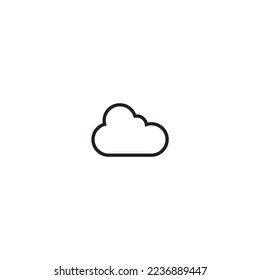 Vector cloud icon flat line