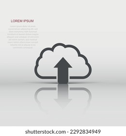 Vector cloud icon in flat style. Cloud sign illustration pictogram. Swarm business concept.