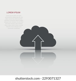 Vector cloud icon in flat style. Cloud sign illustration pictogram. Swarm business concept.