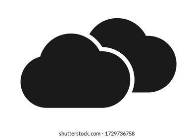 Vector cloud icon isolated on white background. 