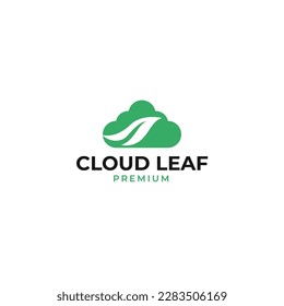 Vector cloud leaf logo design concept illustration idea