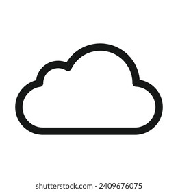 Vector cloud line icon on white background.