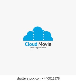 Vector of  Cloud Movie  logo design  Template.flat style