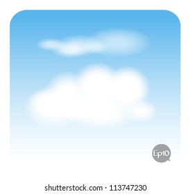 vector cloud on blue sky