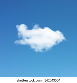 Vector cloud on blue sky.