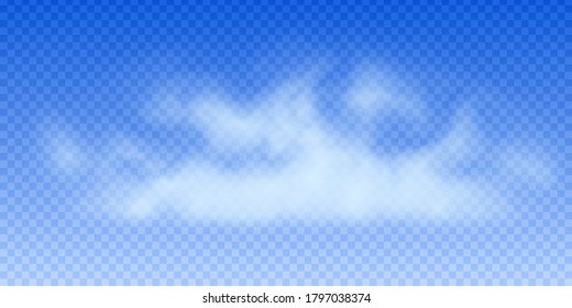 Vector cloud on a transparent background, realistic vector drawing. Gradient mesh, EPS10.