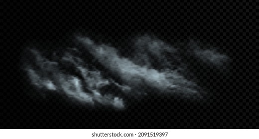 Vector cloud on a transparent background, smoke. Gradient mesh.