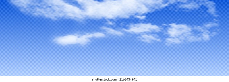 Vector cloud on a transparent background, realistic vector drawing
