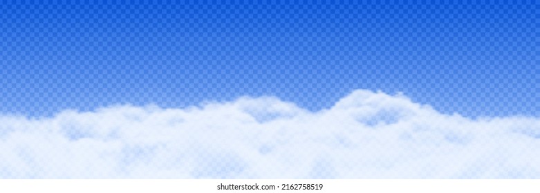 Vector cloud on a transparent background, realistic vector drawing