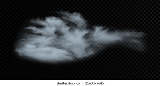 Vector cloud on a transparent background, smoke