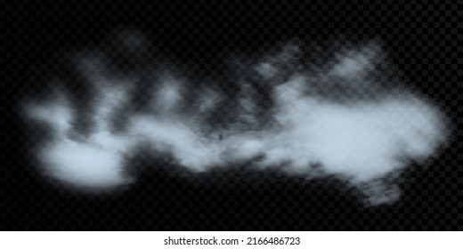 Vector cloud on a transparent background, smoke