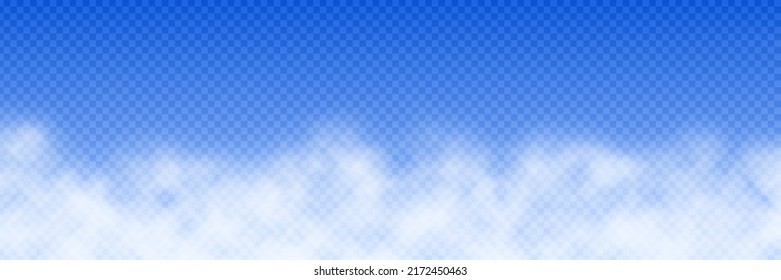 Vector cloud on a transparent background, realistic vector drawing