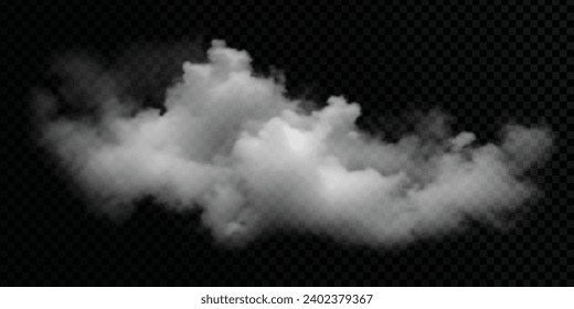 Vector cloud on a transparent background, smoke. Gradient mesh.