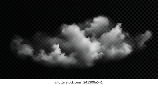 Vector cloud on a transparent background, smoke. Gradient mesh.