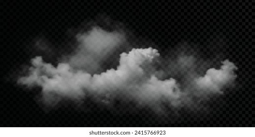 Vector cloud on a transparent background, smoke. Gradient mesh.