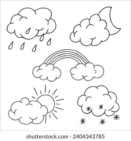 Vector cloud on white background
