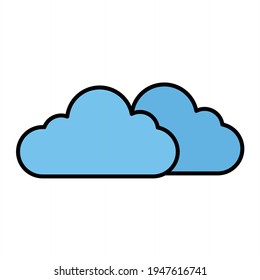 Vector Cloud Outline Icon Design
