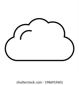 Vector Cloud Outline Icon Design
