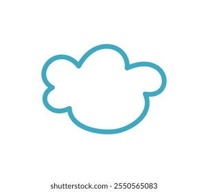 Vector cloud outline with soft curves suitable for various design projects
