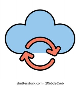 Umrissbild der VektorCloud - ausgefülltes Kontursymbol
