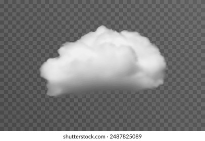 nube de Vector png. Nube realista, humo o niebla sobre un fondo transparente aislado.