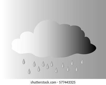 Vector cloud and rain

