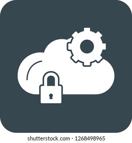 vector cloud setting icon
 