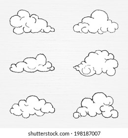 Vector cloud shapes collection 