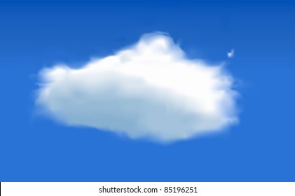 Vector Cloud in sky - created using mesh tool