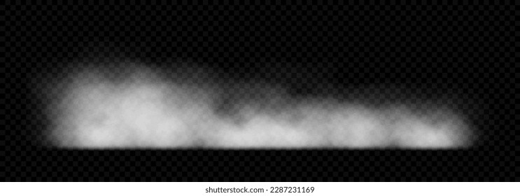 Vector cloud of smoke or fog. Fog or smoke isolated on transparent background.