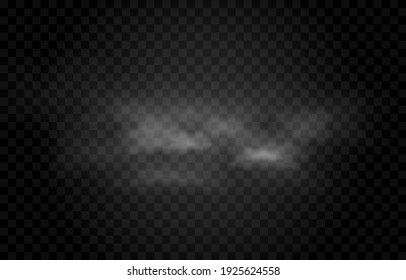 Vector Cloud Of Smoke Or Fog. Fog Or Cloud On An Isolated Transparent Background. Smoke, Fog, Cloud Png.