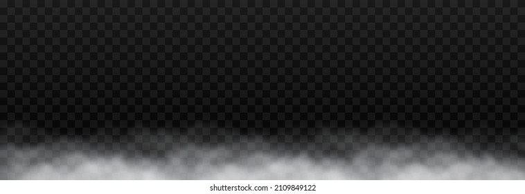 Vektorwolke von Rauch oder Nebel. Nebel oder Wolke auf einzeln transparentem Hintergrund. Rauch, Nebel, Cloud PNG.