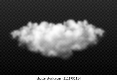 Vector Cloud Of Smoke Or Fog. Fog Or Cloud On An Isolated Transparent Background. Smoke, Fog, Cloud Png.