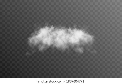 Vector Cloud Or Smoke On An Isolated Transparent Background. Cloud, Smoke, Fog, Png.